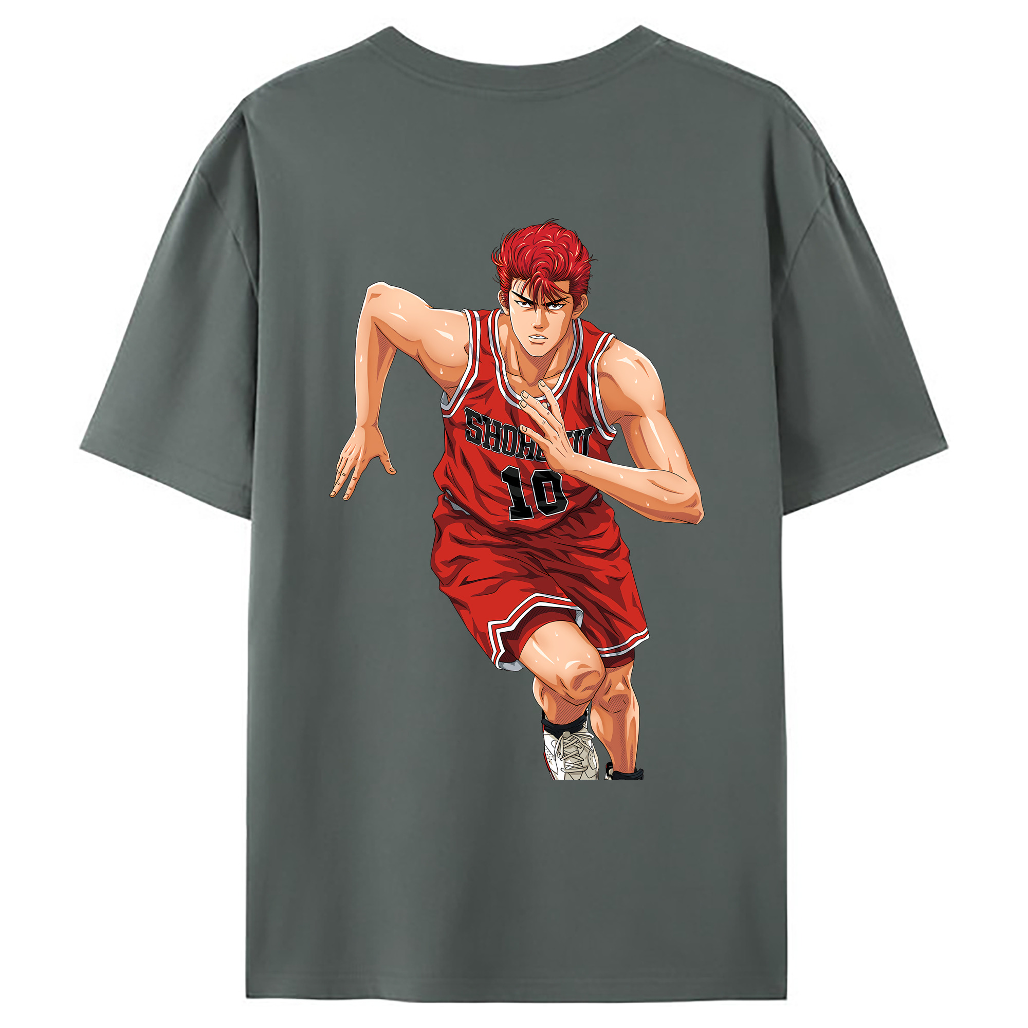 （画像用） SLAM DUNK／スラムダンク 綿100％ メンズ半袖Tシャツ（バックプリント） 通気性